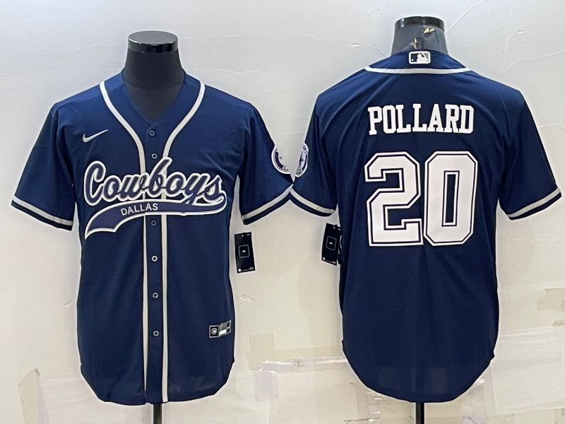 Men Dallas Cowboys #20 Pollard Blue 2022 Nike Co branded NFL Jerseys->dallas cowboys->NFL Jersey